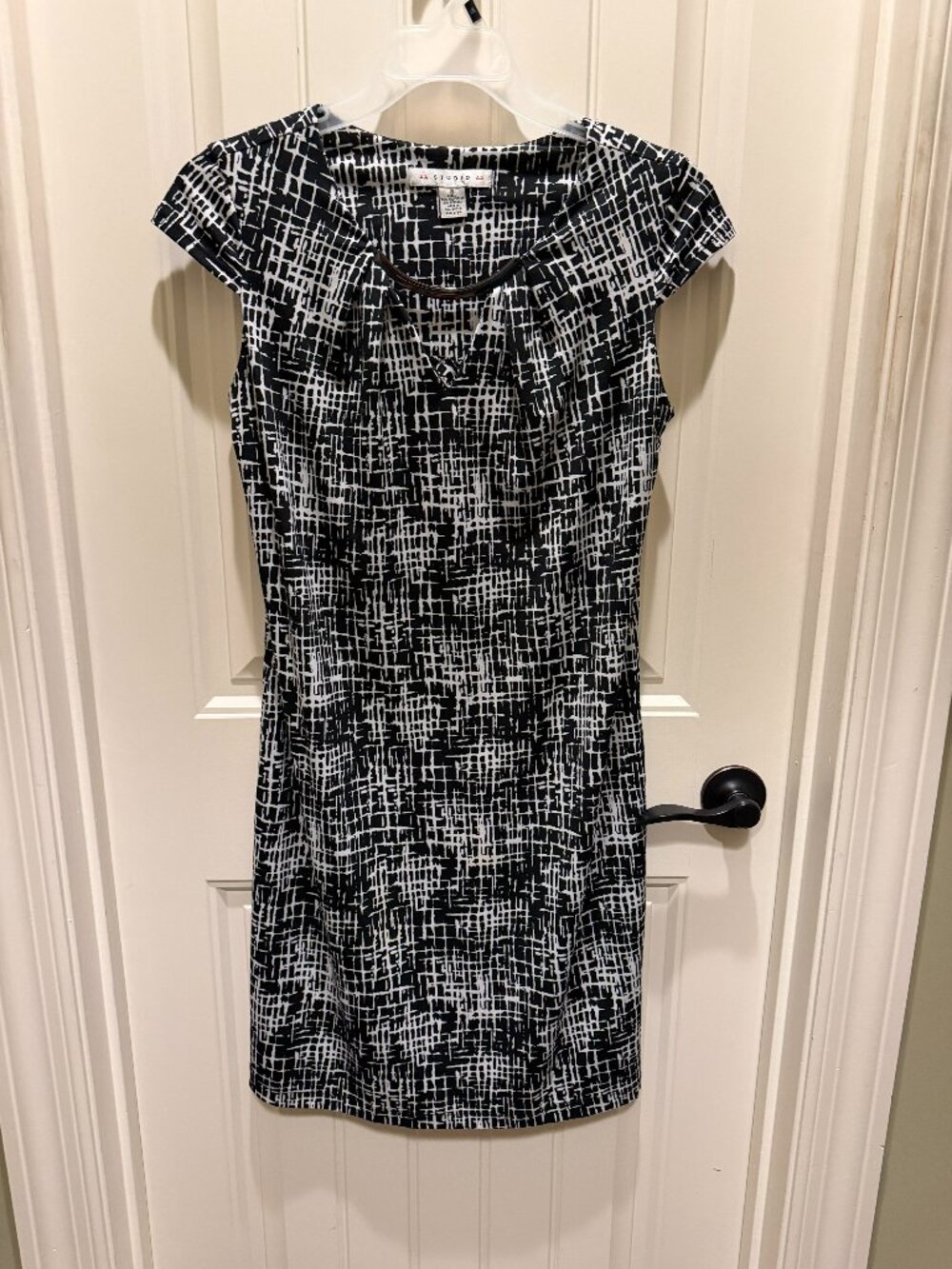 AA Studio AA Dress Black & White Pattern Size 8